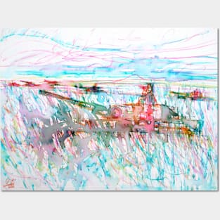 TANK IN THE WHEAT FIELDS Posters and Art